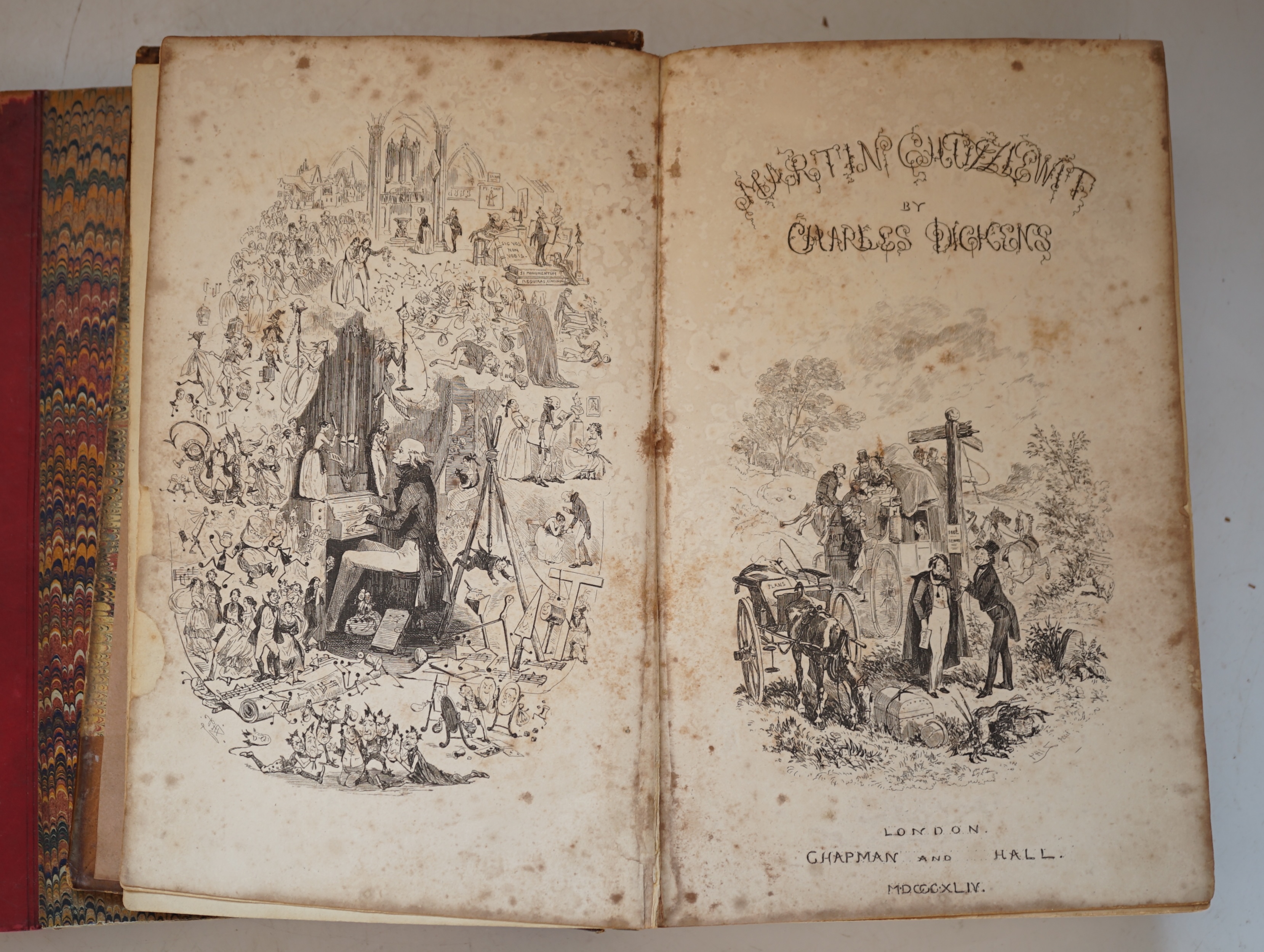 Dickens, Charles - The Mystery of Edwin Drood, 1st edition in book form, engraved portrait frontispiece, additional title and 12 plates by Luke Fildes, without 1p. list of Dickens' works and 32pp. catalogue at rear, 8vo,